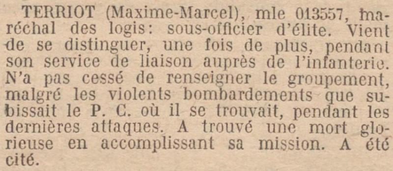 TERRIOT Maxime MM JO 9 Octobre 1920